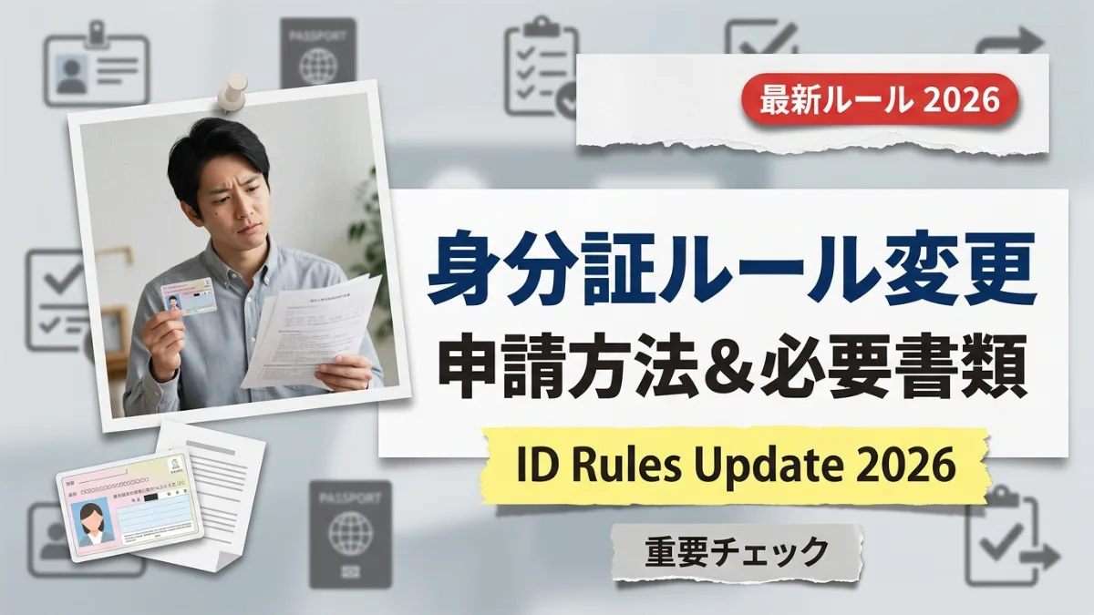 【2026年最新】身分証明書ルール変更:申請方法・必要書類・対象条件ガイド
