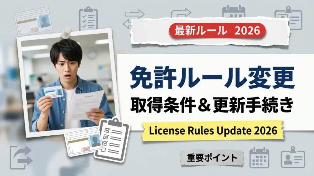 【2026年最新】運転免許証ルール変更：取得条件と更新手続きの重要ポイント