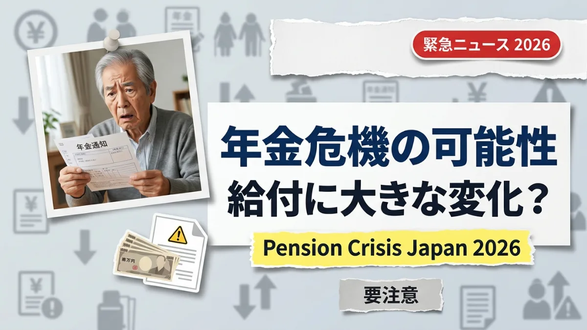 2026年日本の年金危機：毎月の給付に予想外の変化の可能性